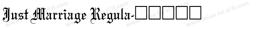 Just Marriage Regula字体转换